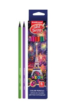 Цветни моливи 6 цвята NEON